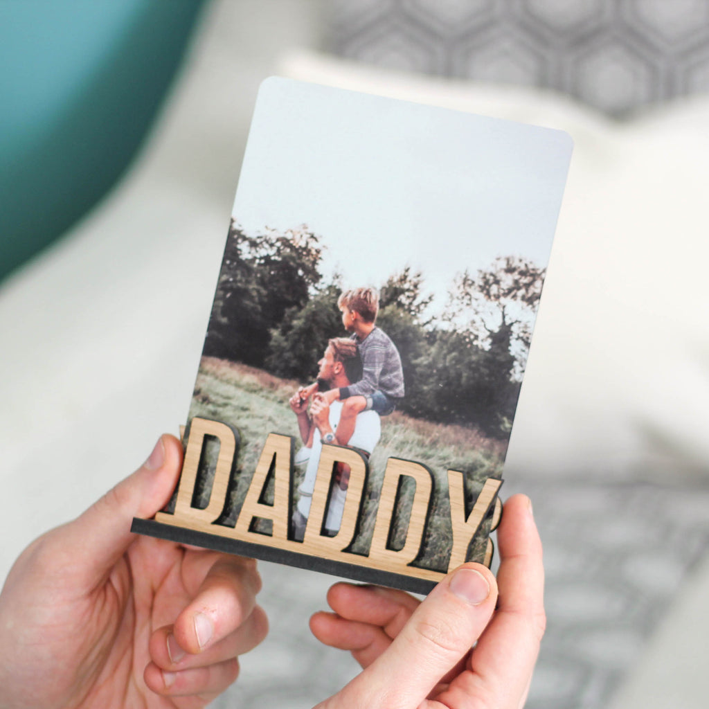 Personalised Wooden Free Standing Photo Frame