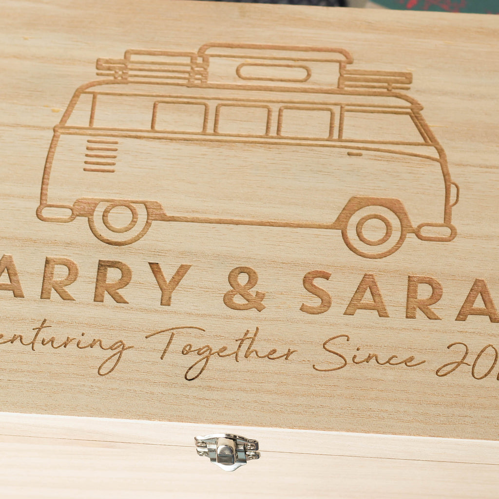 Personalised Campervan Travel Memories Keepsake Box