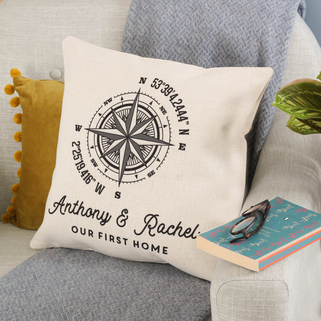 Personalised Compass Cushion
