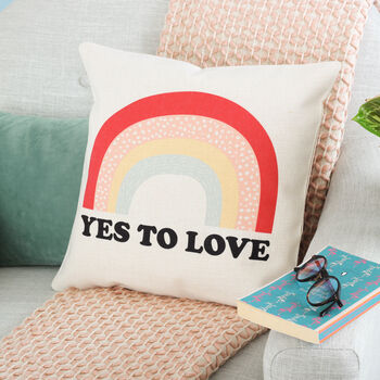 Personalised Rainbow Cushion