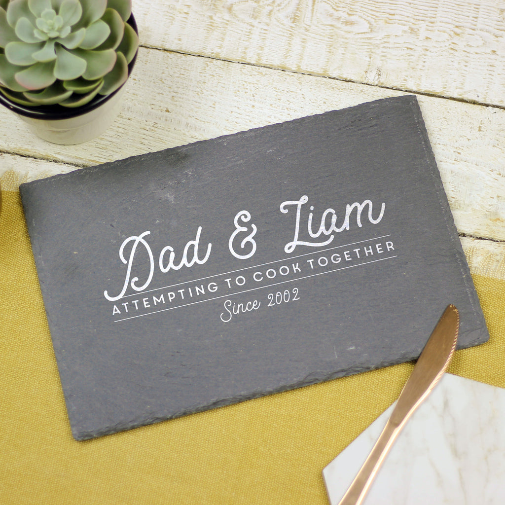 Personalised Slate Attempting To Cook Board