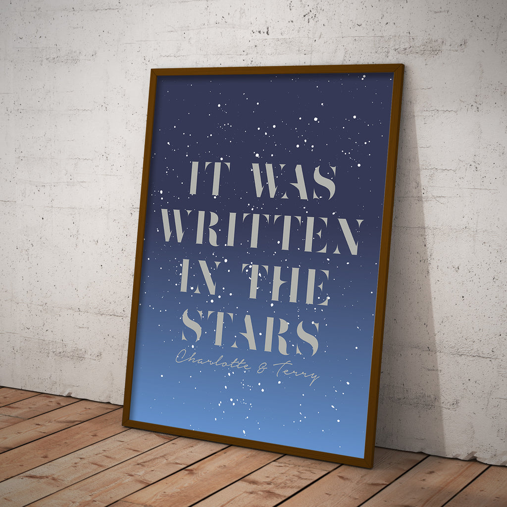 Personalised Written In The Stars Print