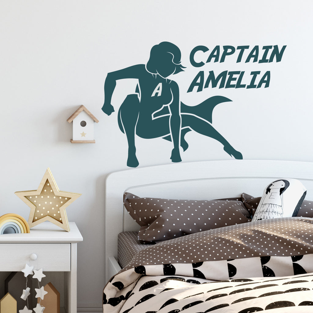 Super Hero Girls Room Wall Sticker