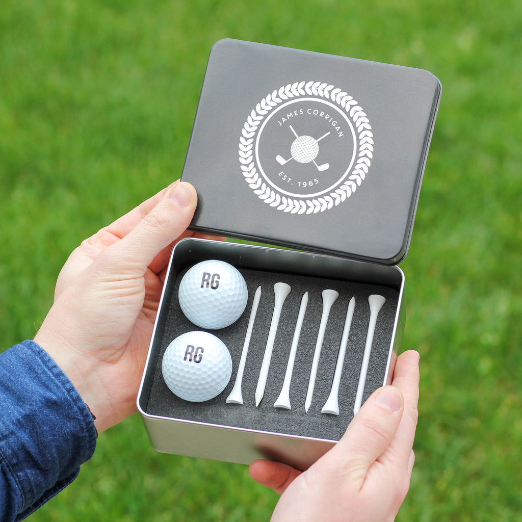 Personalised Golf Set With Golf Balls And Tees