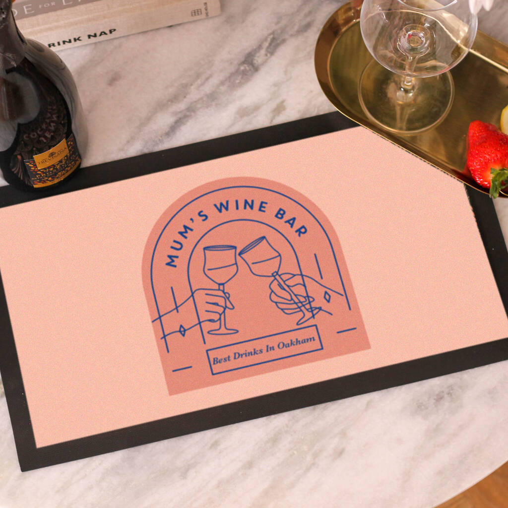 Personalised Mum's Wine Bar Runner For The Home