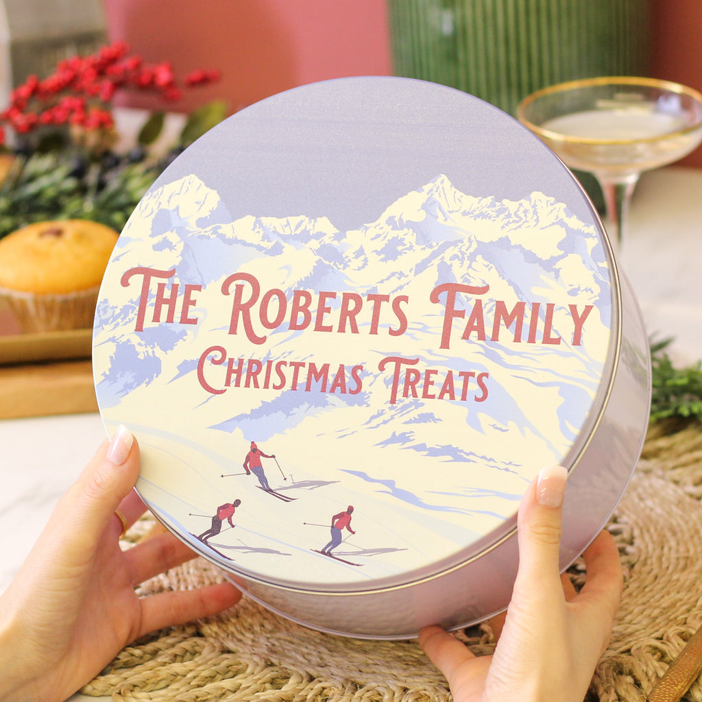 Personalised Skiing Cake Tin