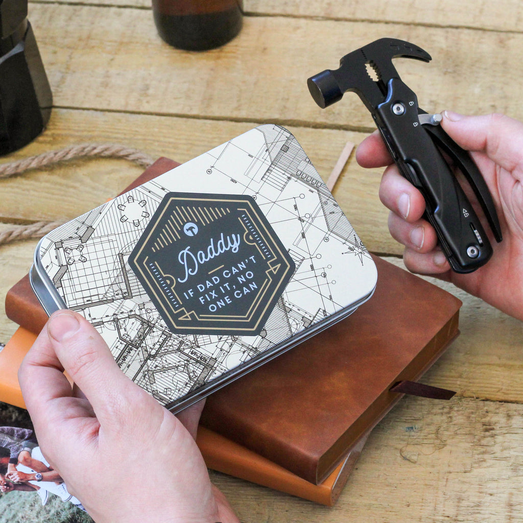 Hammer And Tin Multi Tool Personalised Gift Set For Dad