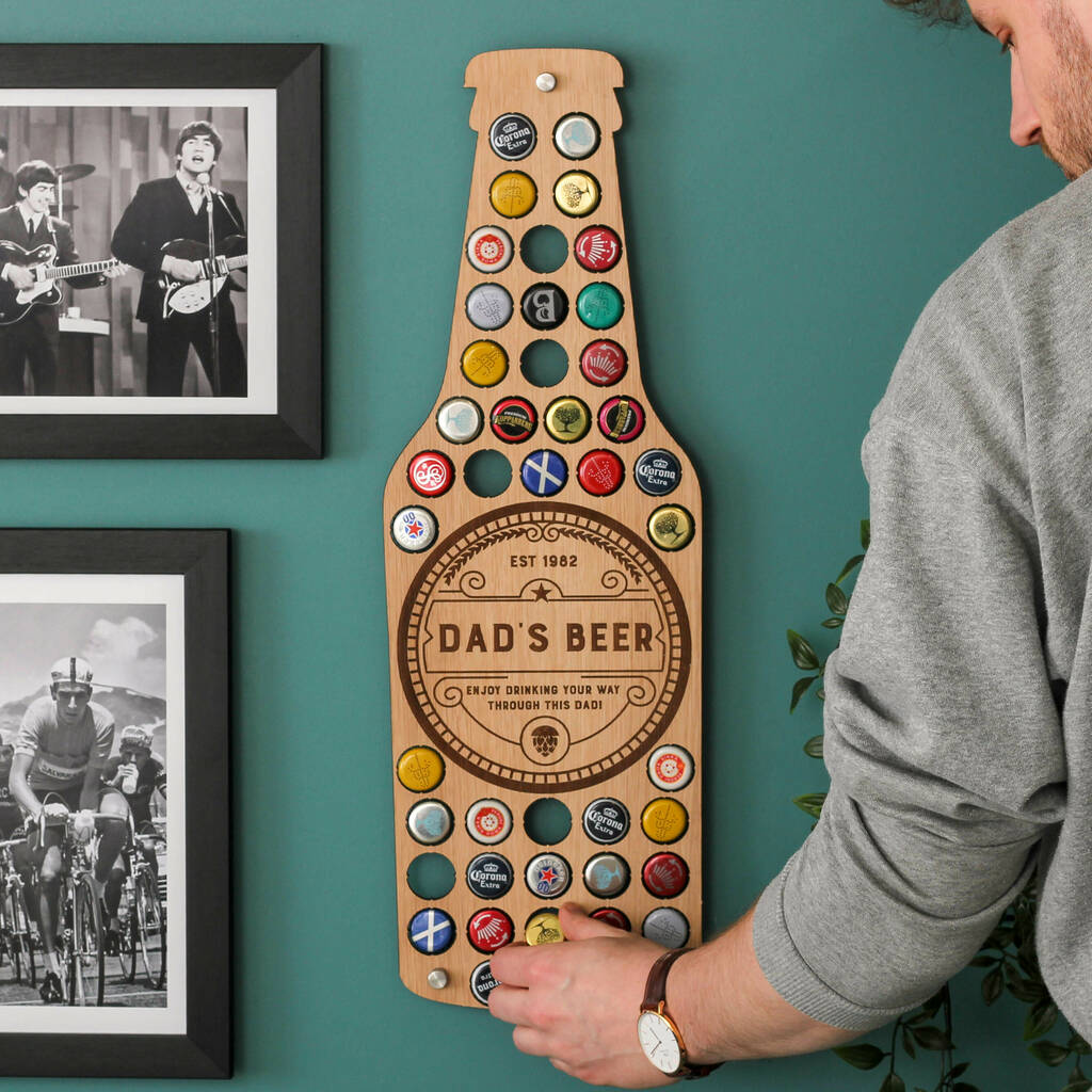 Personalised Beer Bottle Wall Art For The Home