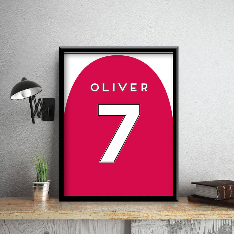 Personalised Football Shirt Print