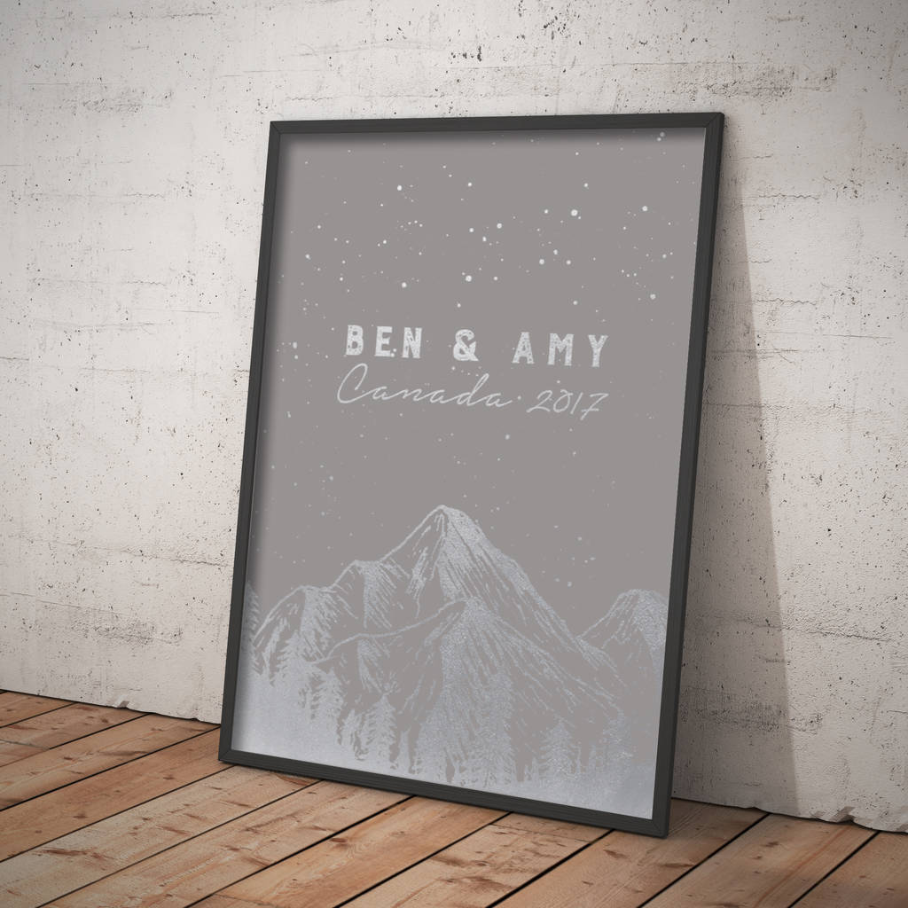 Personalised Metallic Adventure Print