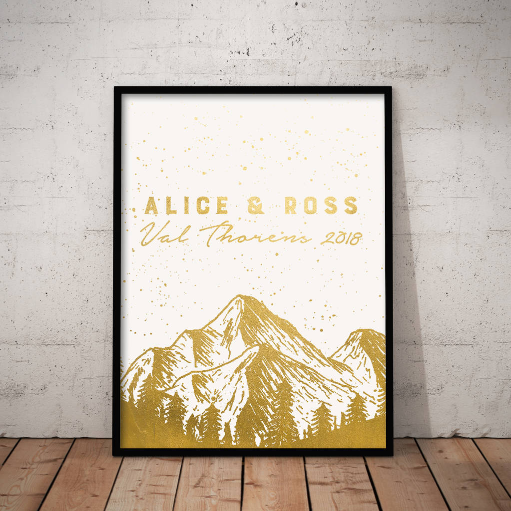 Personalised Metallic Adventure Print